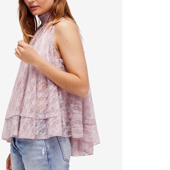 Free People Tops - Free People New Floral Lace Tunic Top NWT